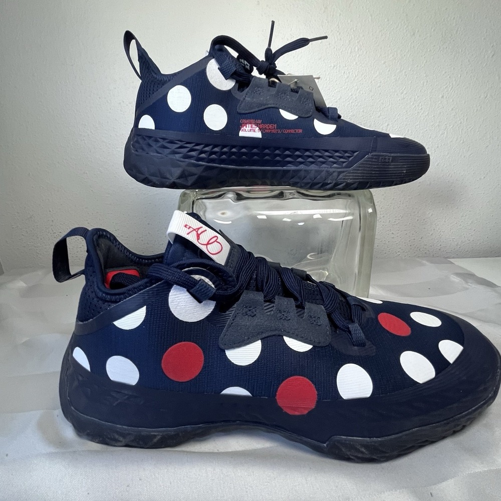 Adidas Boost Harden Vol. 5 Futurenatural Polka Dot Navy Shoes Team USA Mens 10.5